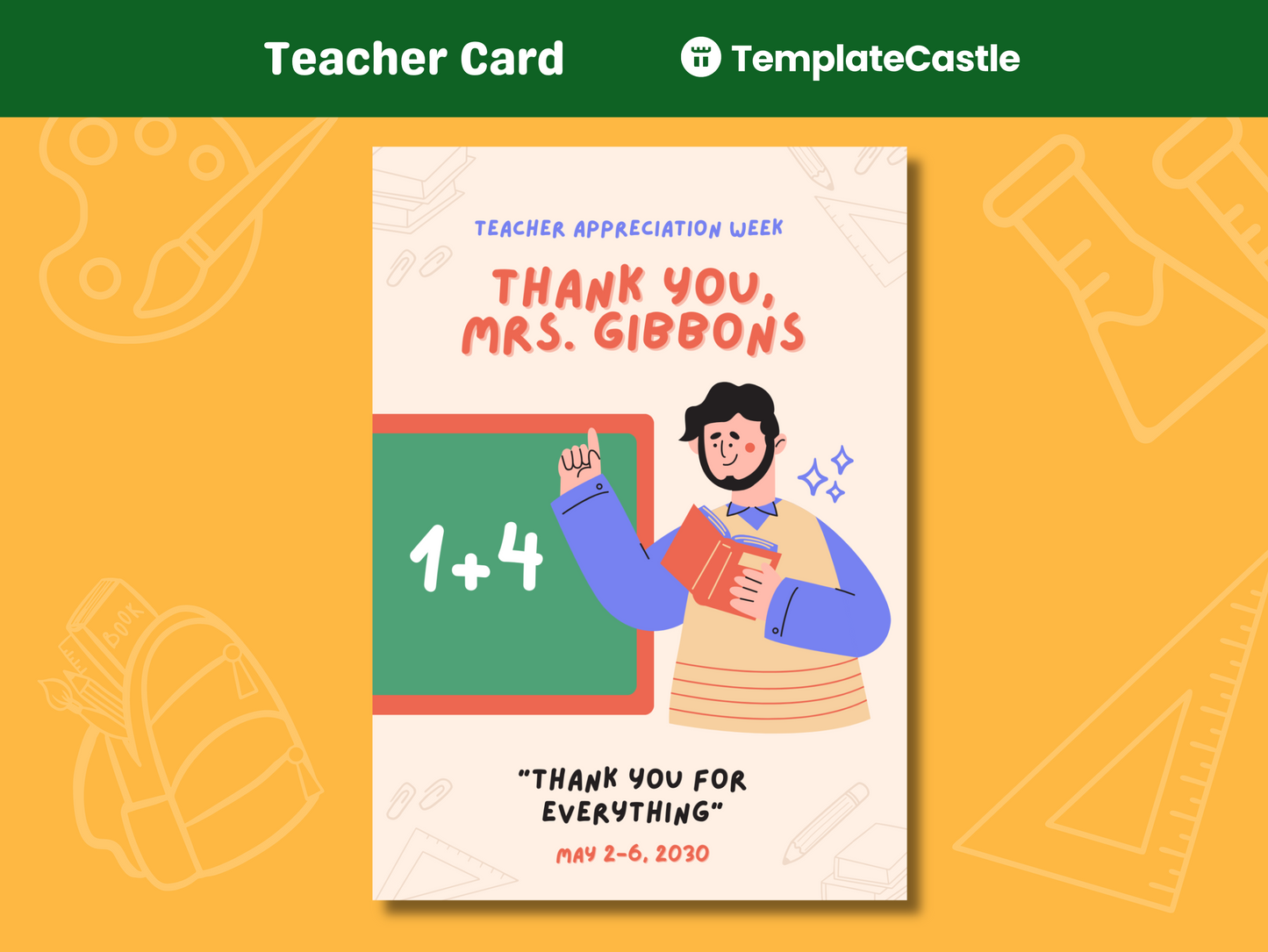 Classroom Chalkboard Teacher Appreciation Week Canva Template