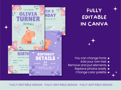 Vibrant Birthday Canva Template - Colorful and Customizable Party Invitation for All Ages