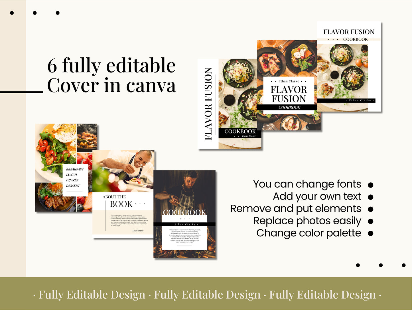 26 Cookbook Pages Canva Templates Delicious Recipes Book Digital Cooking Guide Social Media Delights Food Posts Canva Editable