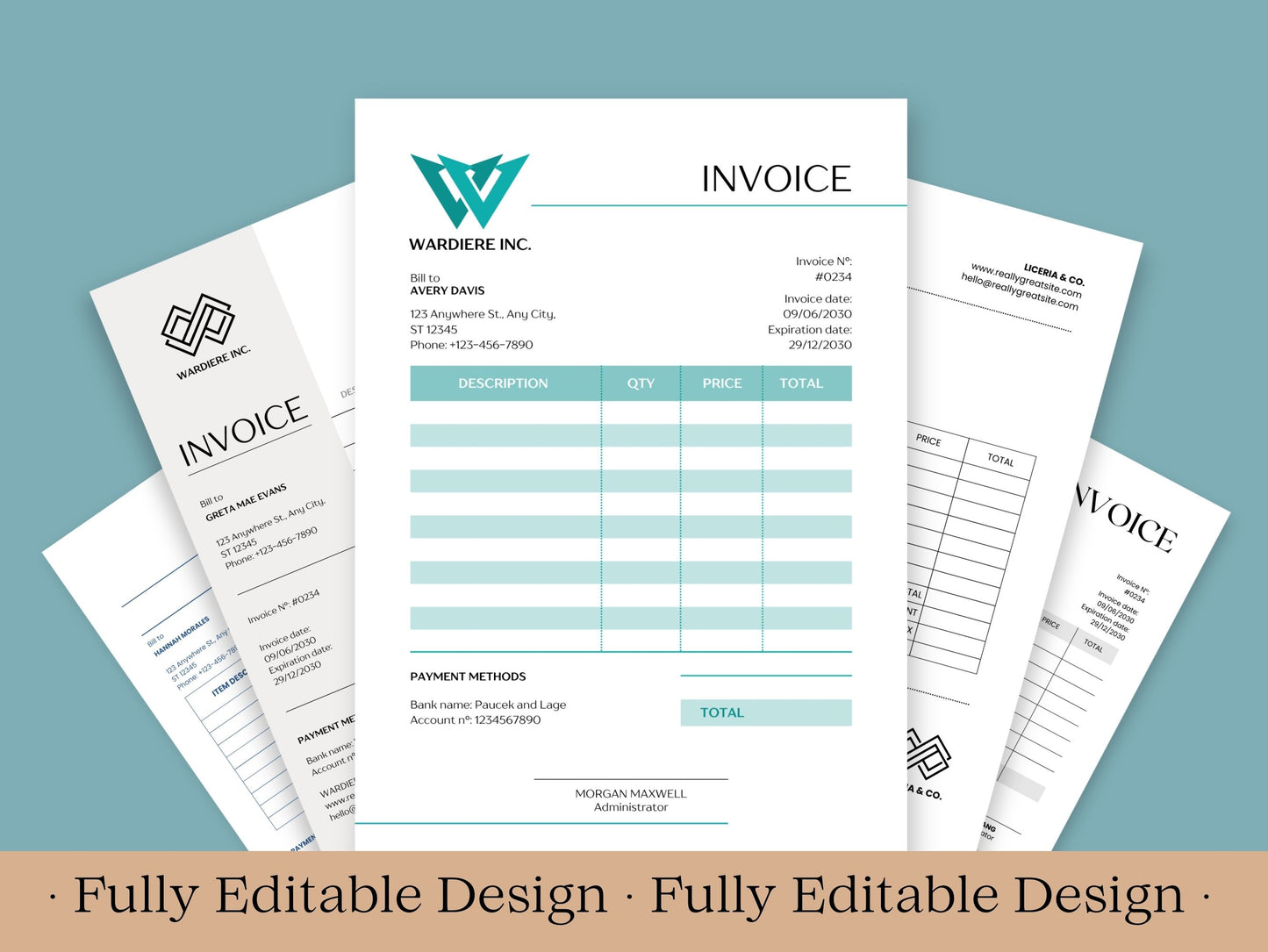 50 Invoice Templates Canva Editable Templates Business Invoices Professional Invoices Templates  Receipt Form Templates