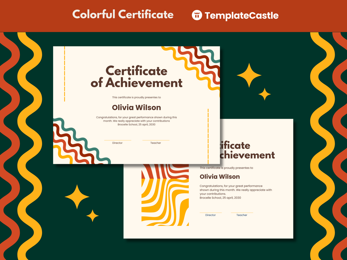 Certificate Template Canva Recognition Fully Editable Appreciation Customizable Professional Achievement Modern Template