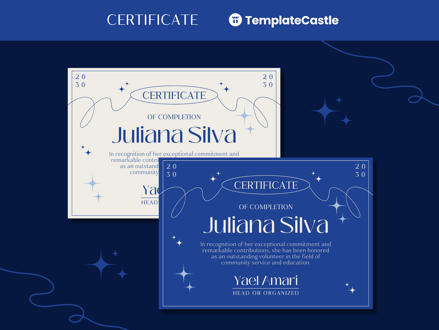 Certificate Canva Template Appreciation Professional Certificate In Blue Tones Professional Inspirational Certificate Instant Download