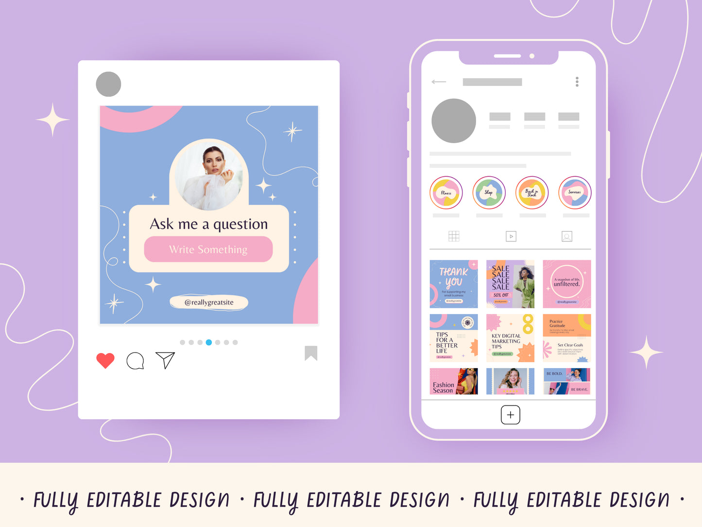 300 Bright Canva Templates Colorful Instagram Posts Pastel Templates Instagram Highlights Social Media Canva Templates Vibrant IG Templates