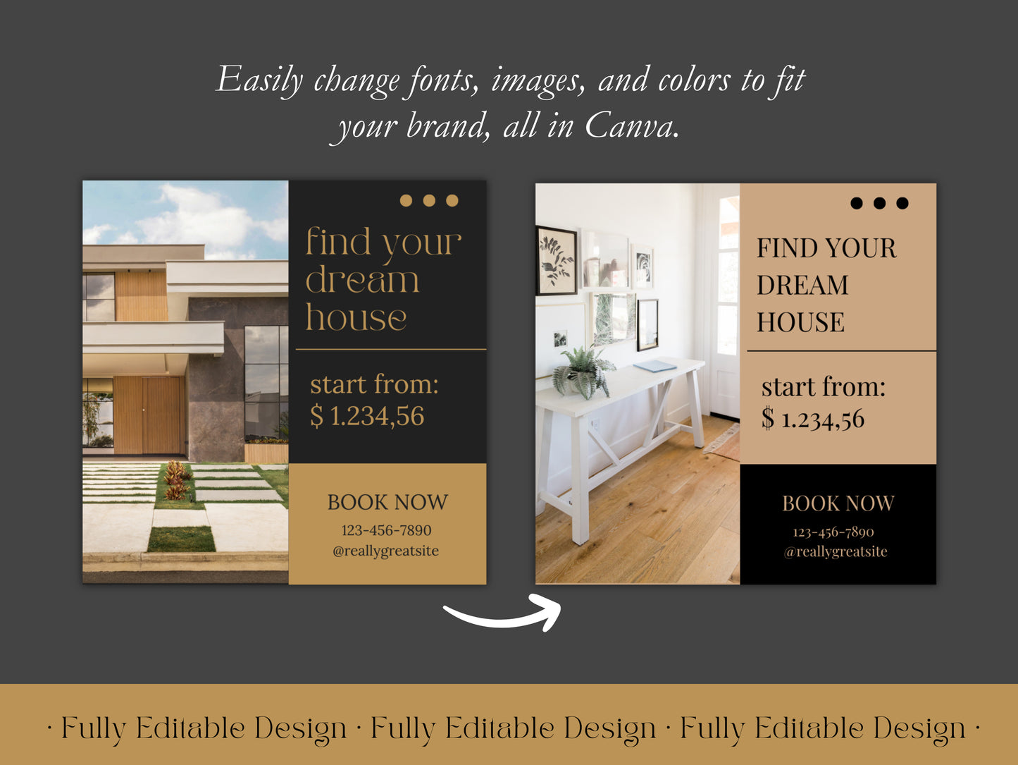 300 Real Estate Canva Templates Luxury Listings Modern Real Estate Posts Realtor Marketing Real Estate Stories and Highlights