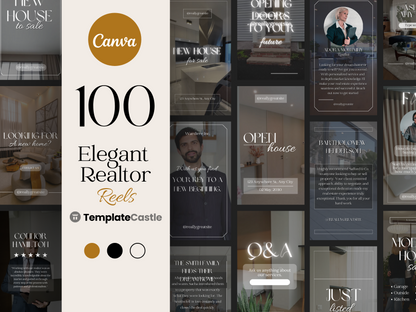 100 Realtor Reel Templates for Real Estate Marketing and Social Media Engagement Editable Canva Real Estate Reels Templates