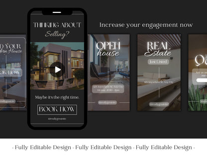 100 Realtor Reel Templates for Real Estate Marketing and Social Media Engagement Editable Canva Real Estate Reels Templates