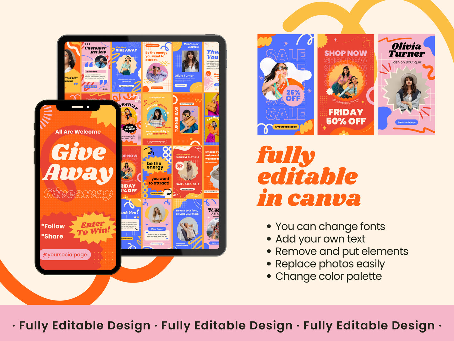 30 Bold Canva Social Media Story Templates: Vibrant Designs for Brand Stories & Influencer Marketing