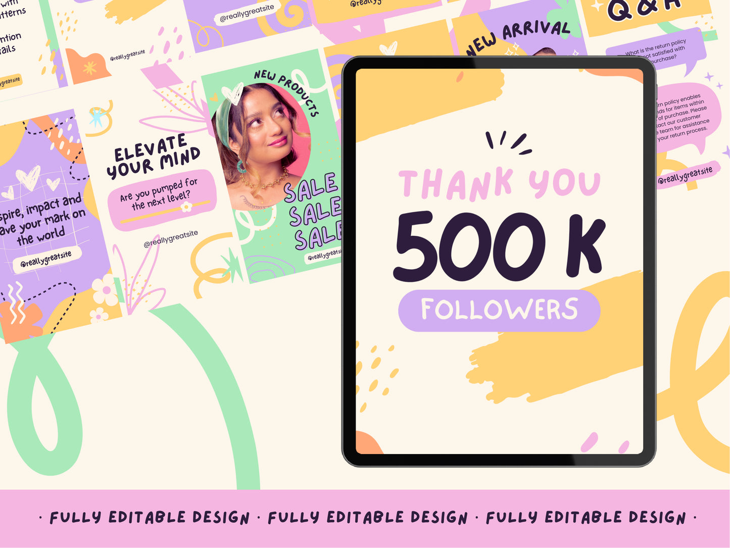 150 Pastel Rainbow IG Story Templates - Editable Fashion Stories & Content Creator Canva Templates for Bright Instagram Branding