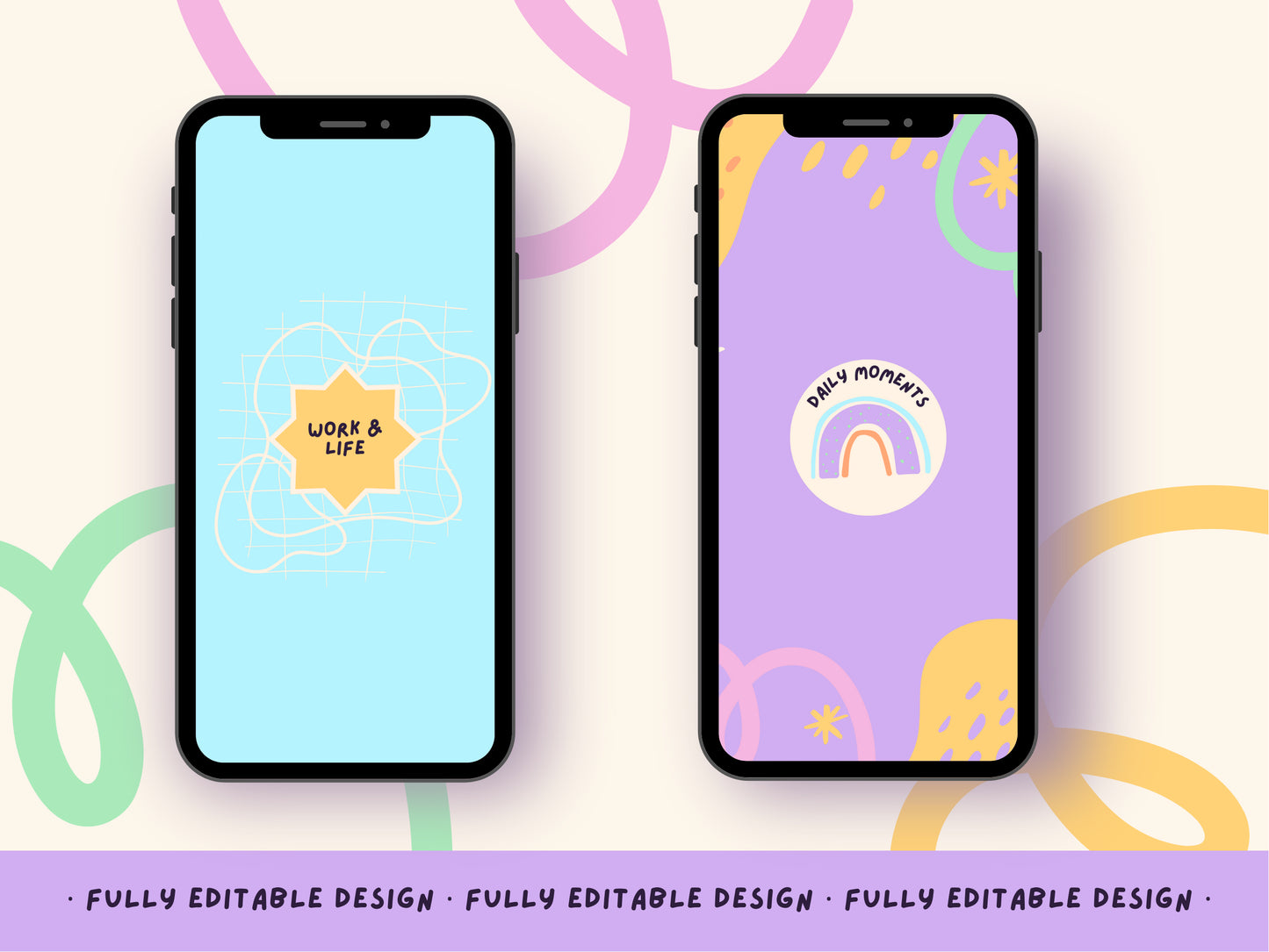 50 Pastel Rainbow Instagram Highlight Templates Editable Canva Story Covers Instagram Templates, Pastel Highlights Covers y2k Aesthetic