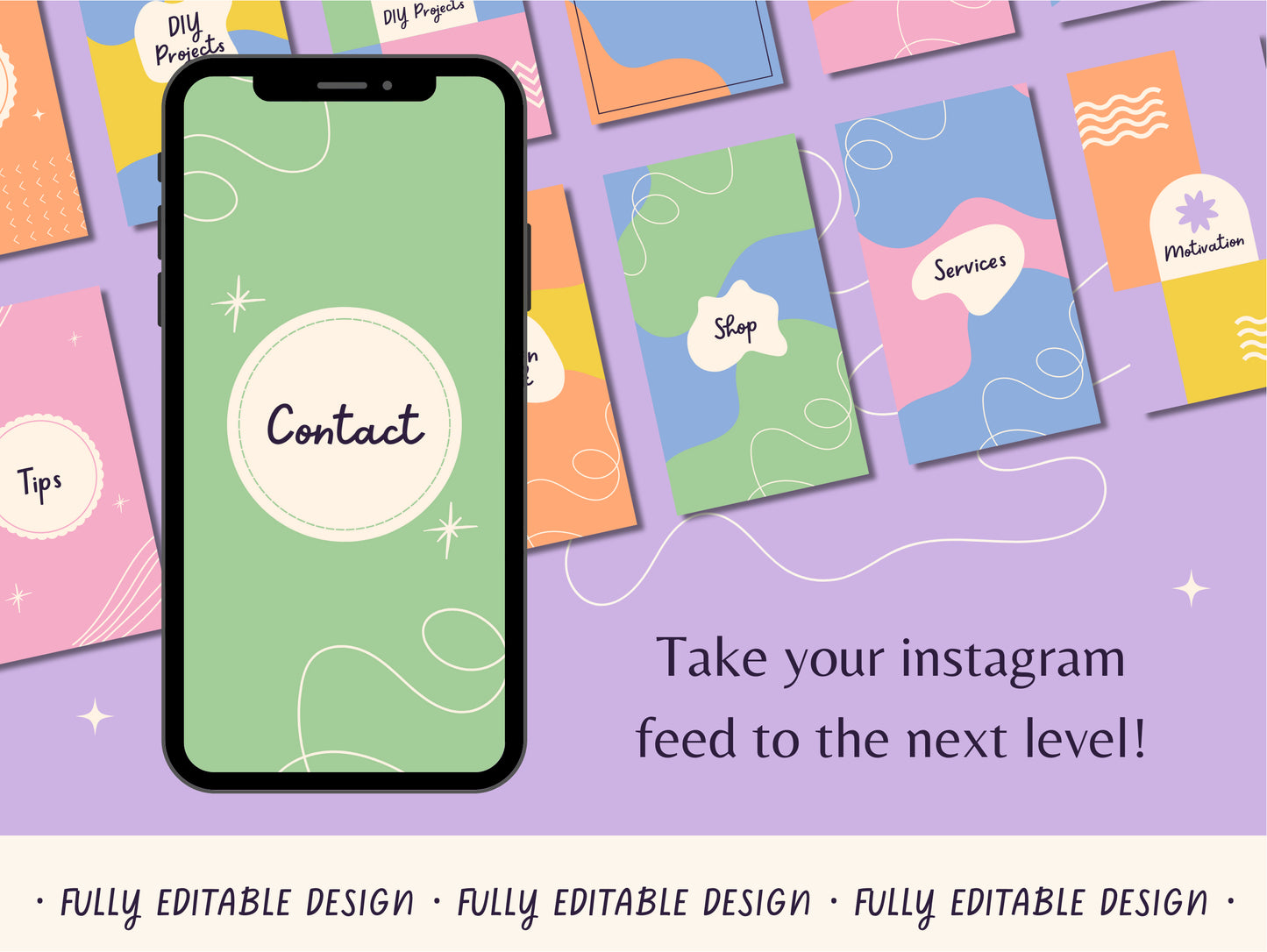 50 Instagram Highlights Templates Pastel Story Covers Editable Bright Templates for Branding Social Media Highlights