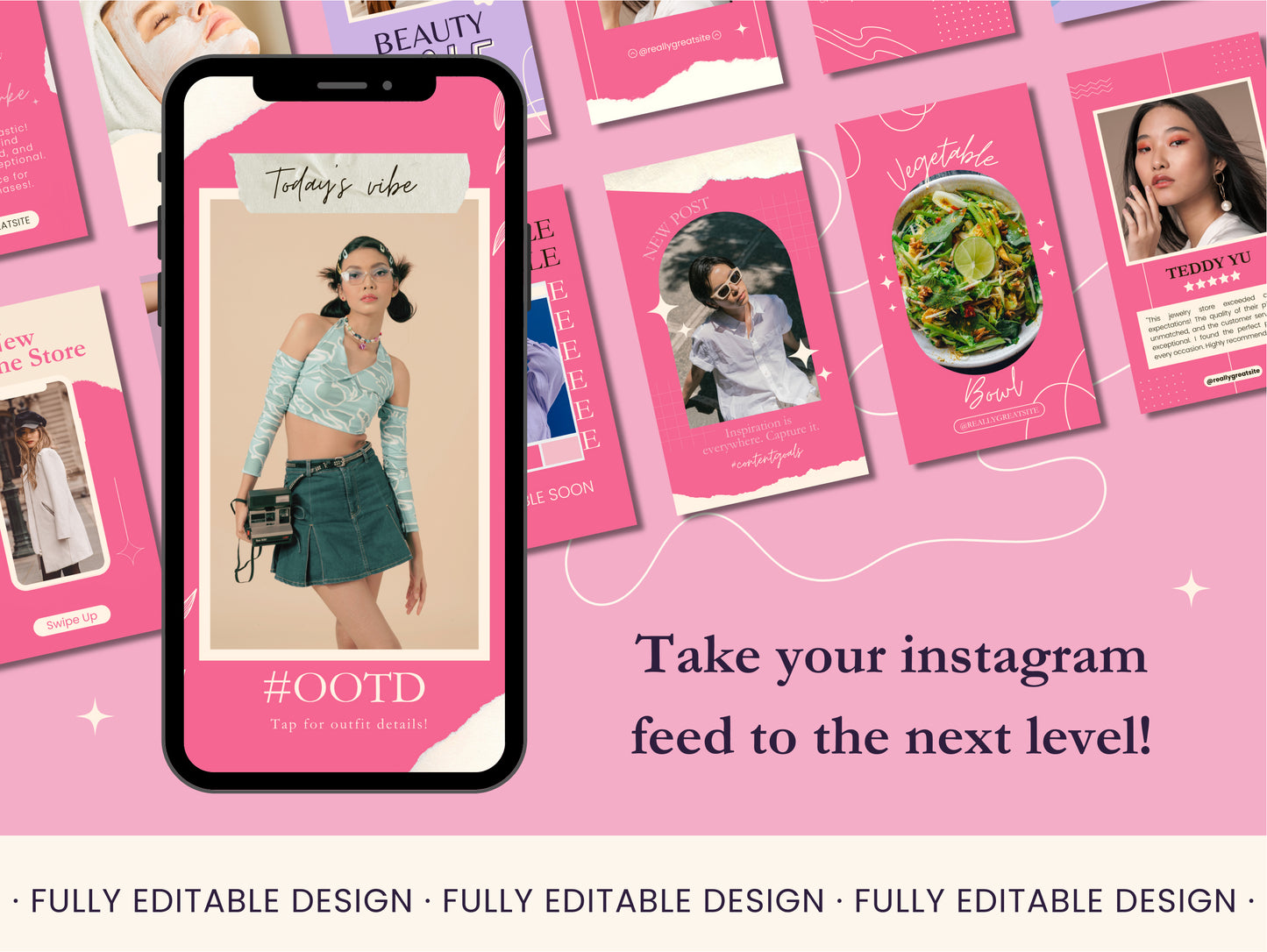 350 Stories Social Media Canva Templates Story Cover Instagram Fully Editable Social Media Stories Marketing Pastel Color Stories Ideas