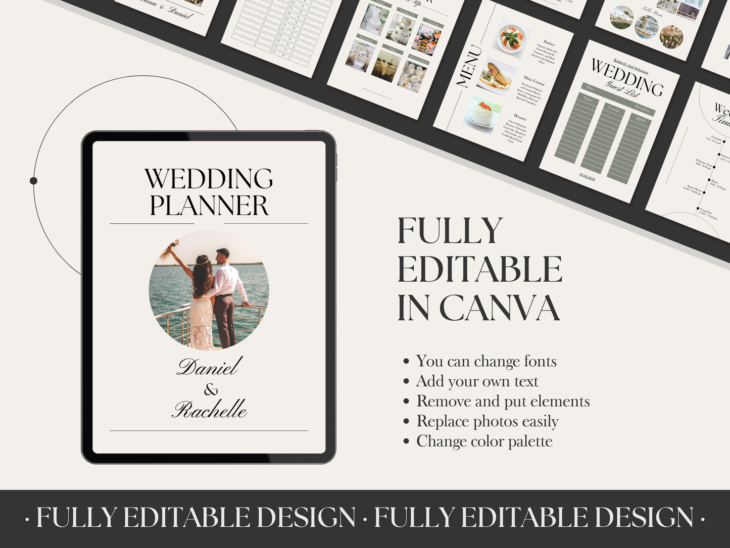 100+ Wedding Planner Canva Templates Customizable Digital Wedding Checklist Bridal Templates Elegant Wedding Itinerary Editable In Canva