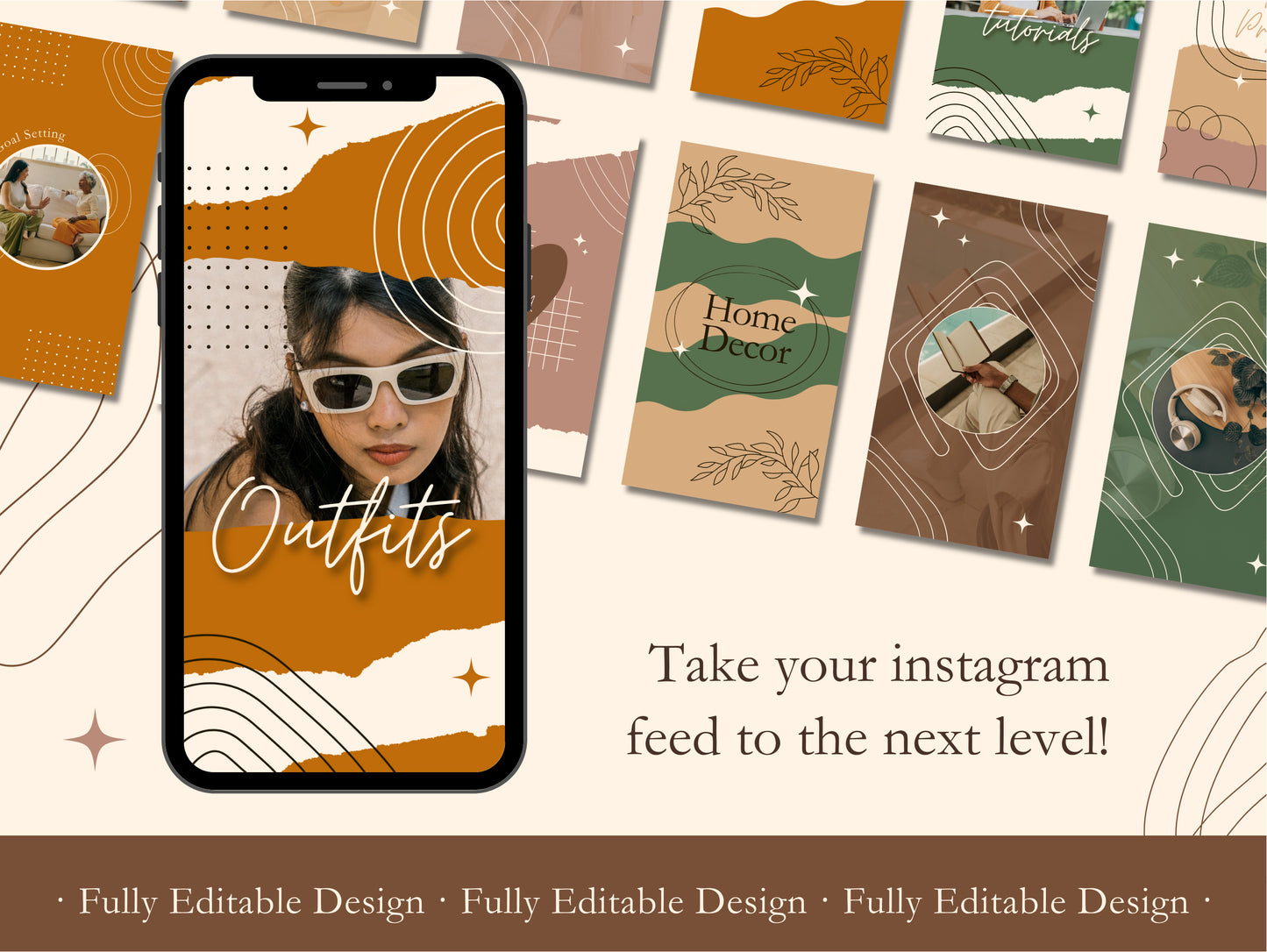 210 Instagram Highlight Covers Neutral Template Canva Social Media High Lighters Minimalist Fully Editable Instagram Highlights Icons Beige