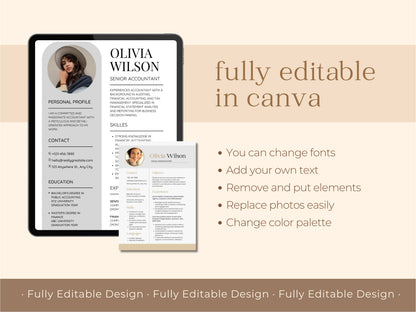 50 Professional Resume Templates Versatile Canva Designs Templates  Modern Editable Canva Designs