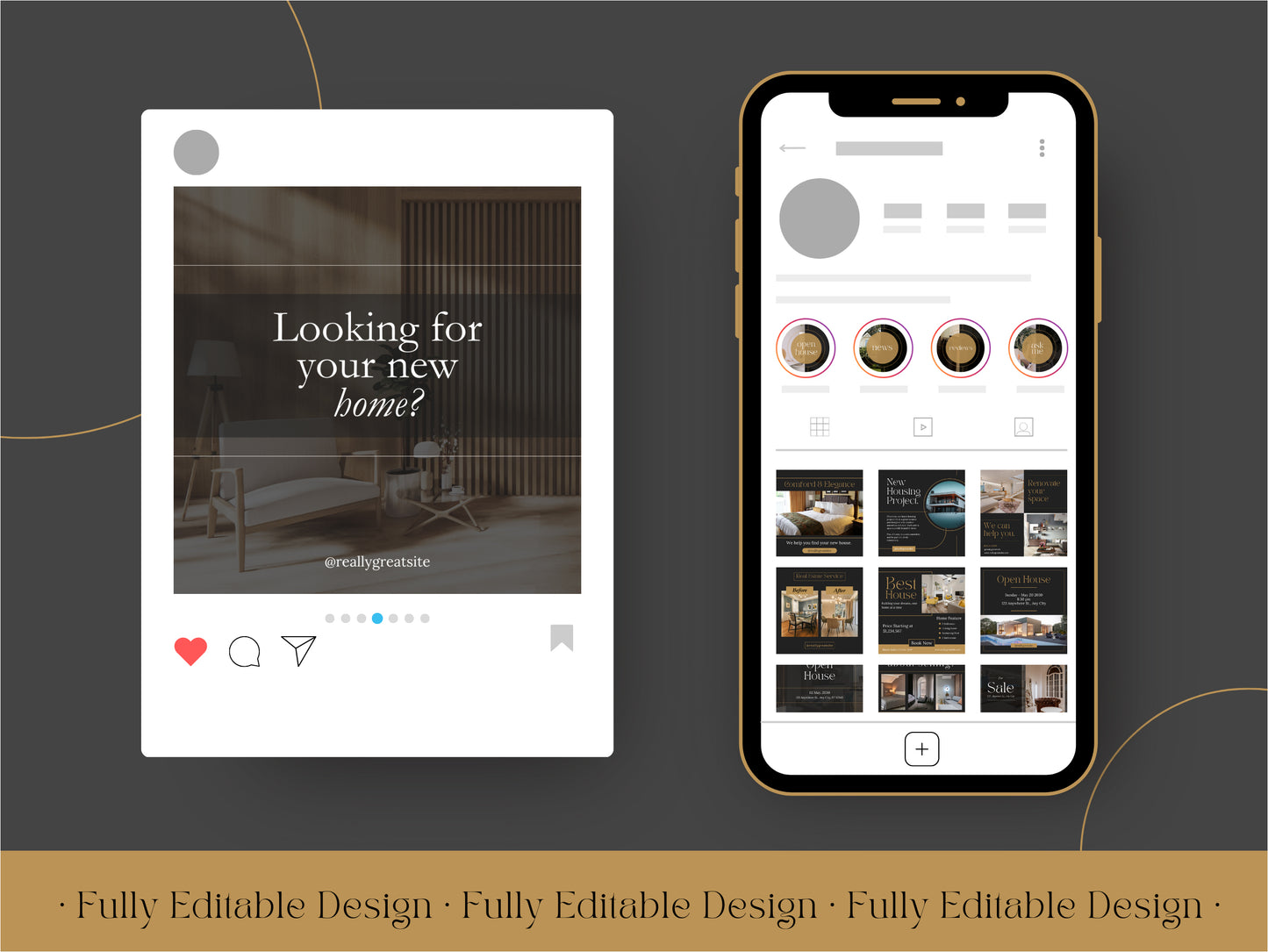 100 Realtor Elegant Social Media Templates Canva Real Estate Instagram Posts Social Media Templates Posts Professional Digital Marketing