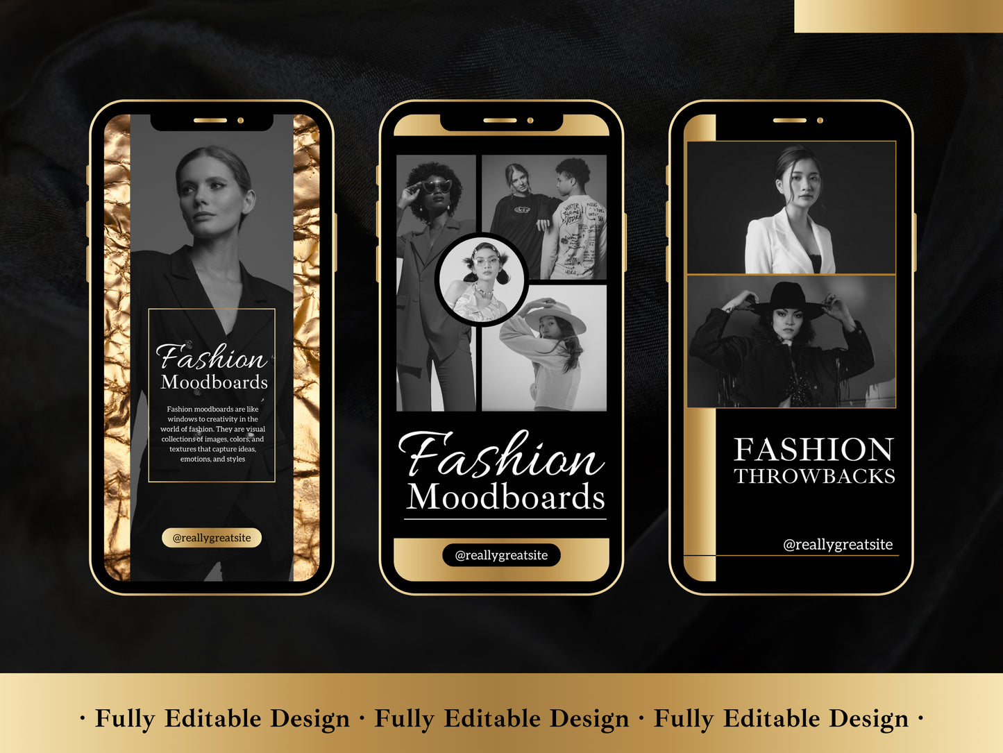 50 Stories Templates Canva Black And Gold Elegant Instagram Story Social Media Luxury Ig Stories Business Templates Canva Story Customizable