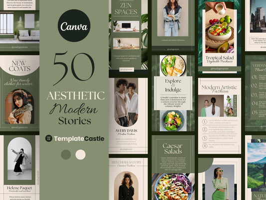 50 Aesthetic Stories Canva Templates Instagram Stories Social Media Templates  Editable Instagram Stories Social Media Modern IG Stories