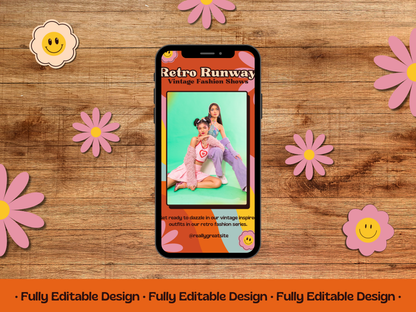 150 Retro Stories Canva Templates Groovy Canva Editable Stories  Vintage Social Media Stories 70's Style Animated Instagram Stories