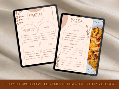 4 Elegant Menu Restaurant Templates Canva Editable Menu Templates  Restaurants Menu Templates  Cafe Menu Templates