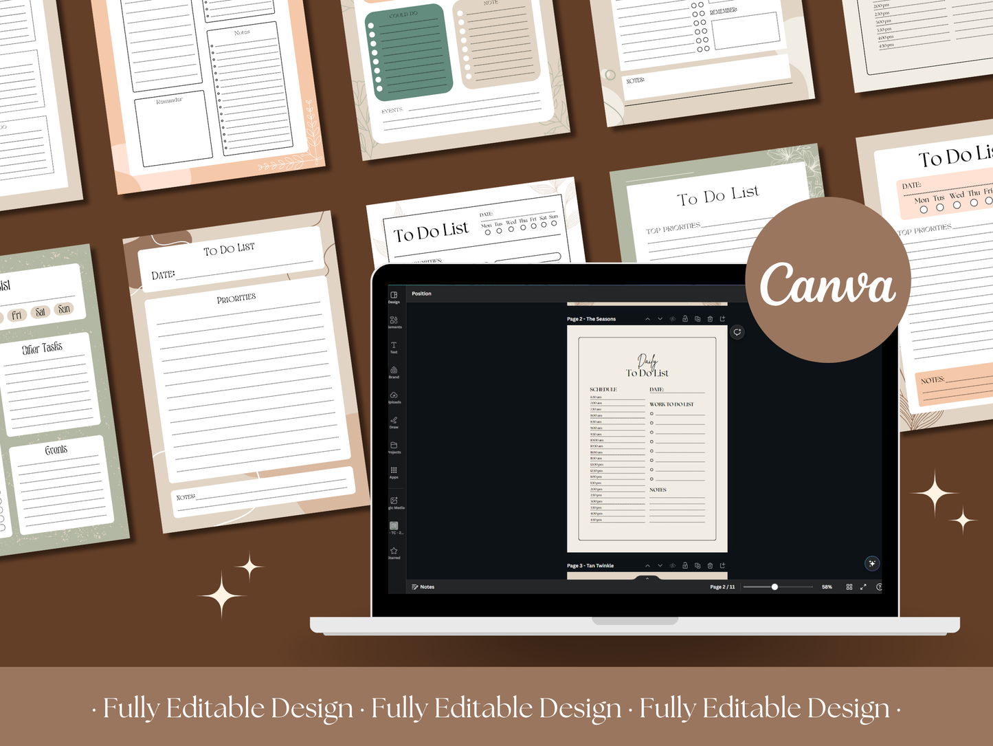 10 Elegant To Do List Templates Canva  Editable Template Daily Planner Productivity Template Planner Printable Tasks Checklist