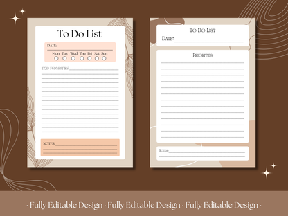 10 Elegant To Do List Templates Canva  Editable Template Daily Planner Productivity Template Planner Printable Tasks Checklist