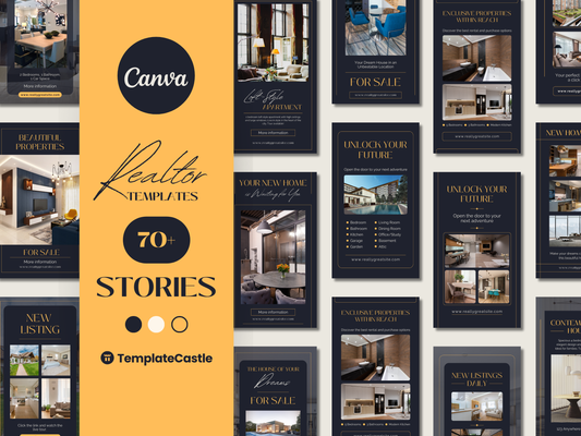 70+ Real Estate Instagram Story Templates Canva Editable Realtor Marketing Posts Real Estate Social Media Posts Templates