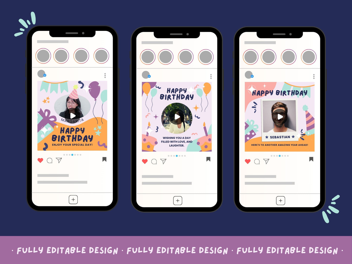 5 Animated Birthday Greetings Templates Canva Editable Birthday Celebration Template Canva Animated Birthday Card Template