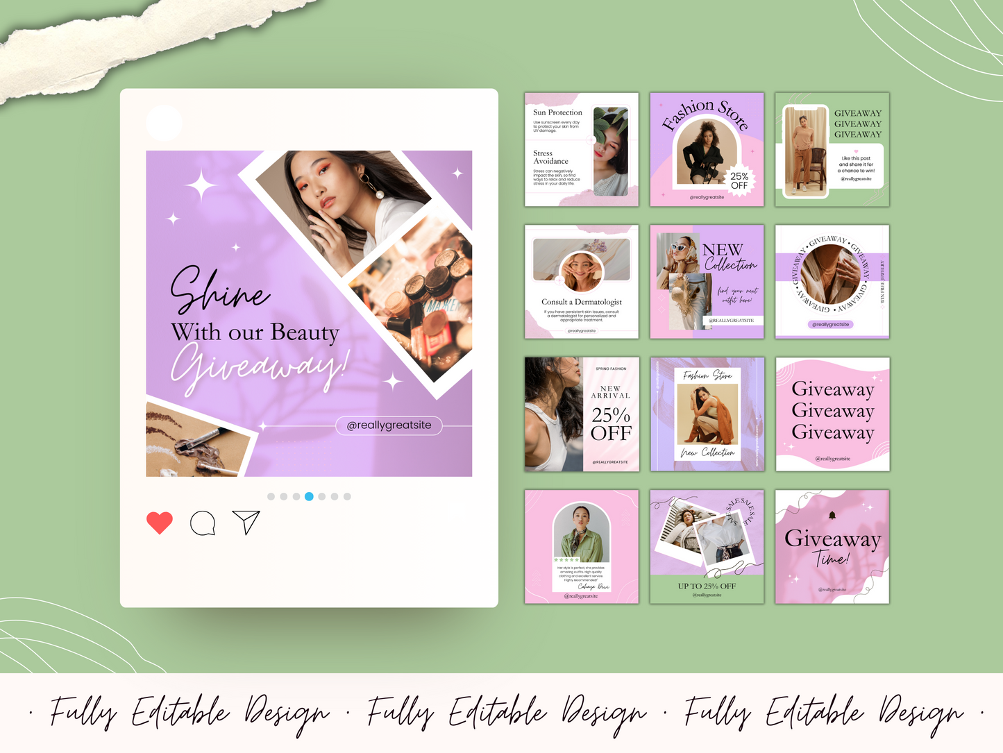 340 Social Media Post Templates Canva Pink Pastel Editable Posts Aesthetic IG Post Templates Instagram Quotes Fully Editable In Canva