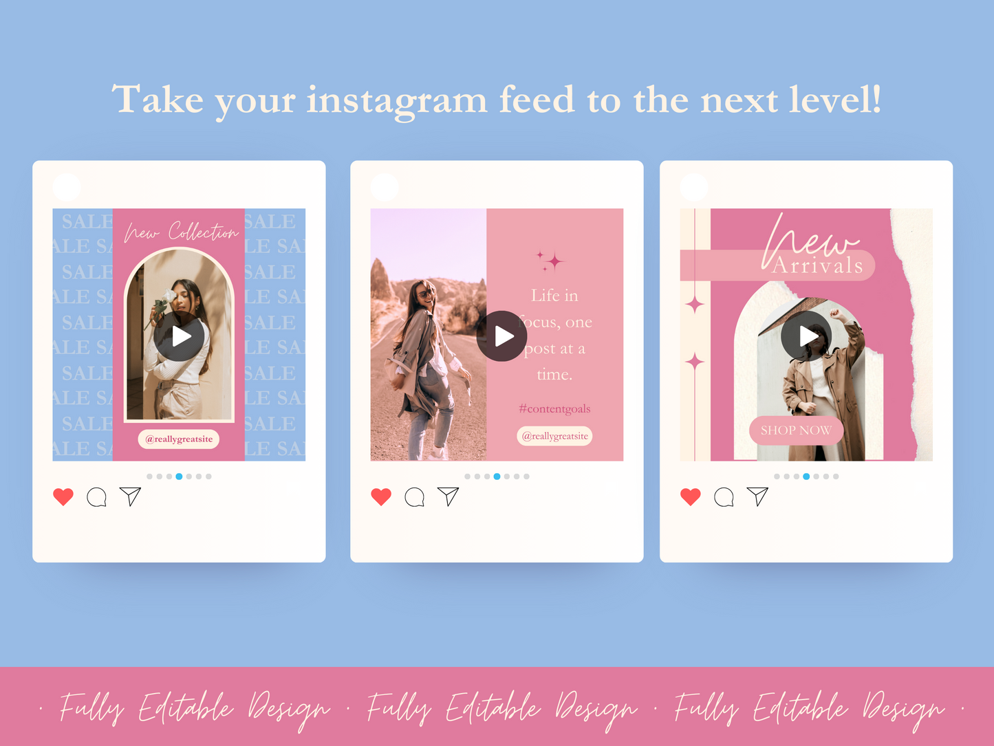 40 Animated Post Templates Pastel Editable Canva Animated Post Customizable IG Reel Template Digital Marketing Social Media Animated Posts