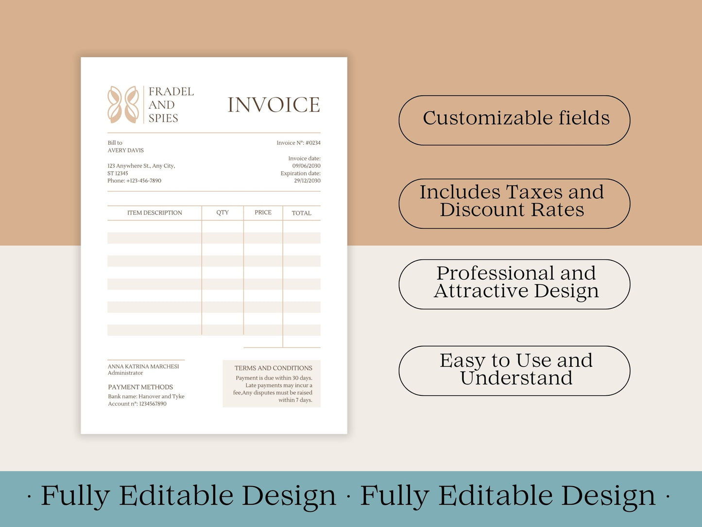 50 Invoice Templates Canva Editable Templates Business Invoices Professional Invoices Templates  Receipt Form Templates