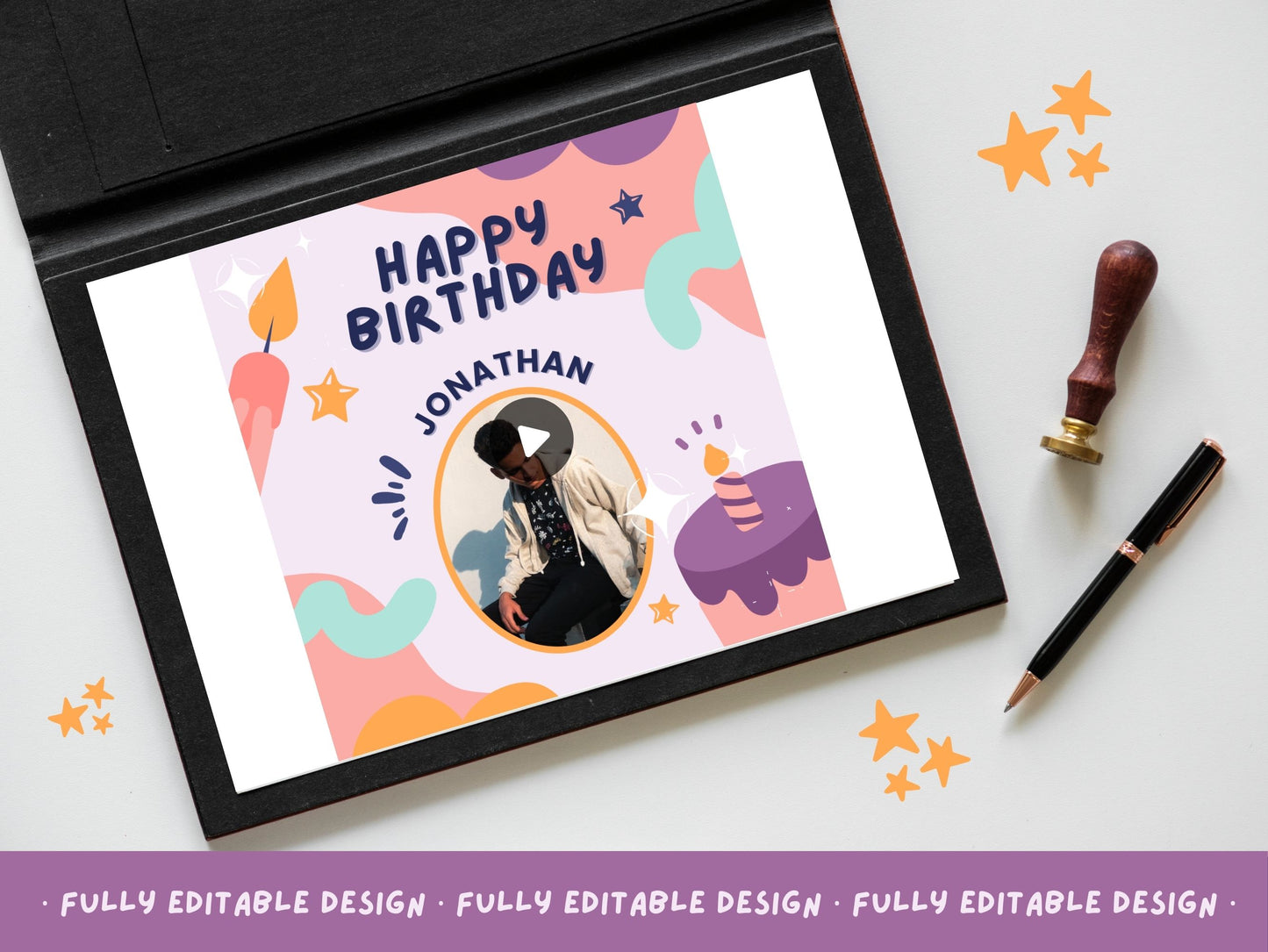 5 Animated Birthday Greetings Templates Canva Editable Birthday Celebration Template Canva Animated Birthday Card Template