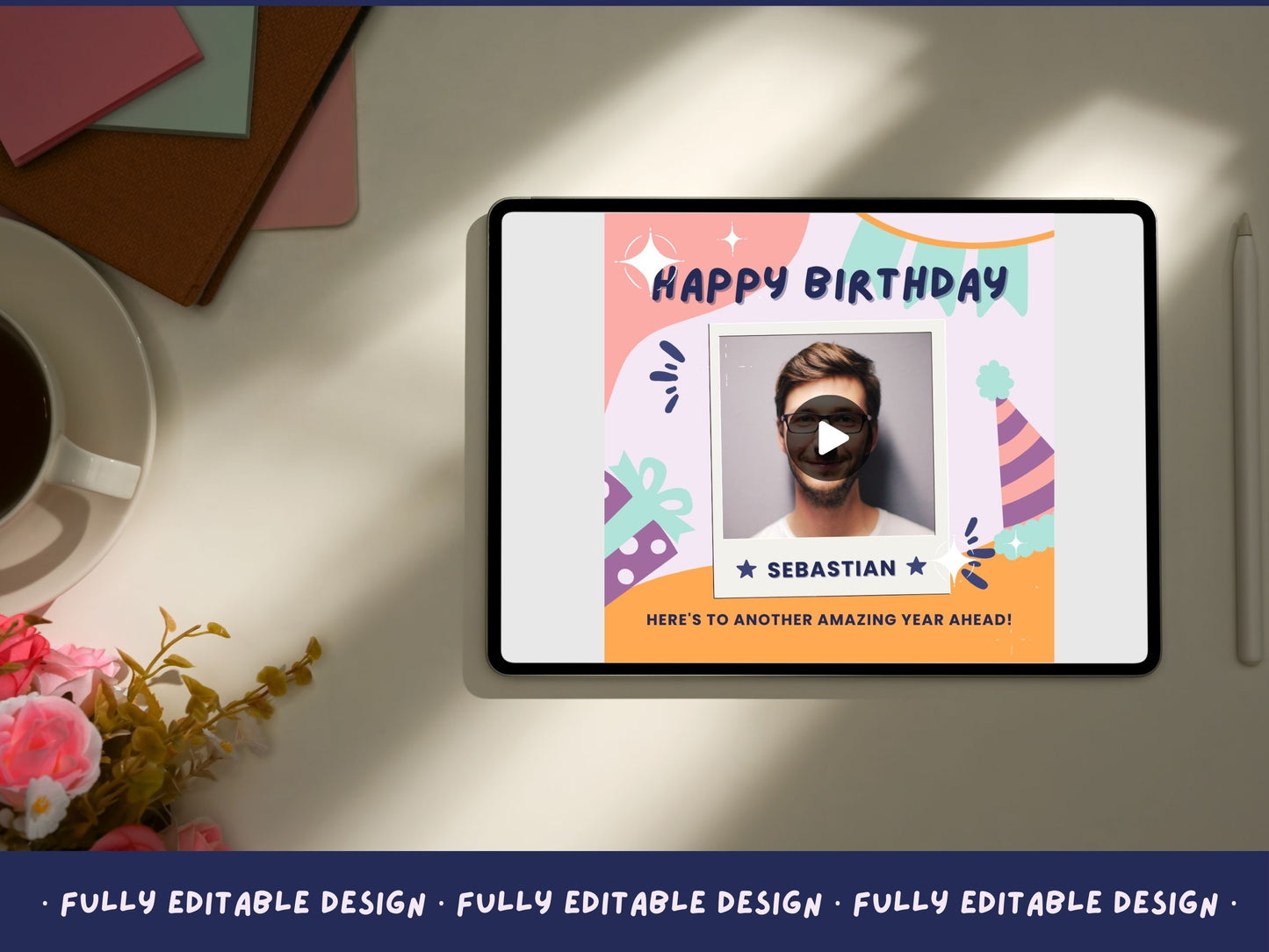 5 Animated Birthday Greetings Templates Canva Editable Birthday Celebration Template Canva Animated Birthday Card Template