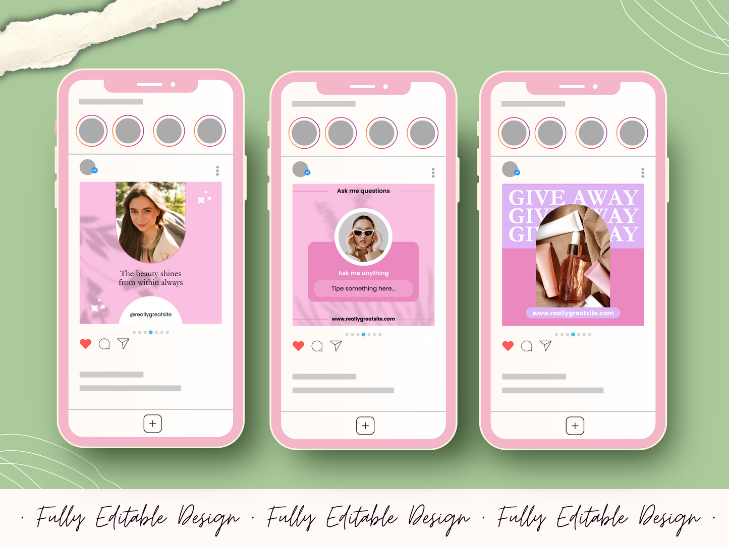 340 Social Media Post Templates Canva Pink Pastel Editable Posts Aesthetic IG Post Templates Instagram Quotes Fully Editable In Canva