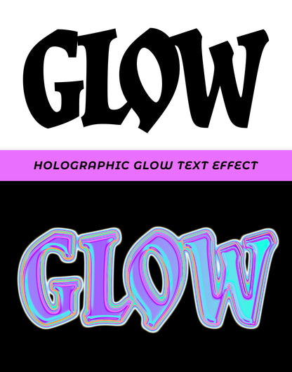 Holographic Glow Text Effect