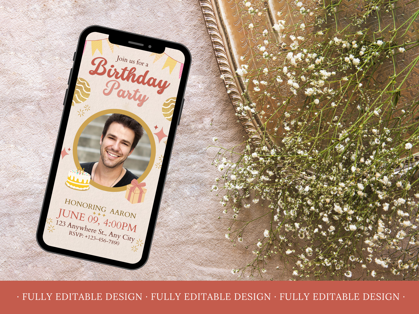 2 Animated Birthday Party Invitations Templates Canva Editable Birthday Templates Social Media Animated Birthday Invitations cards