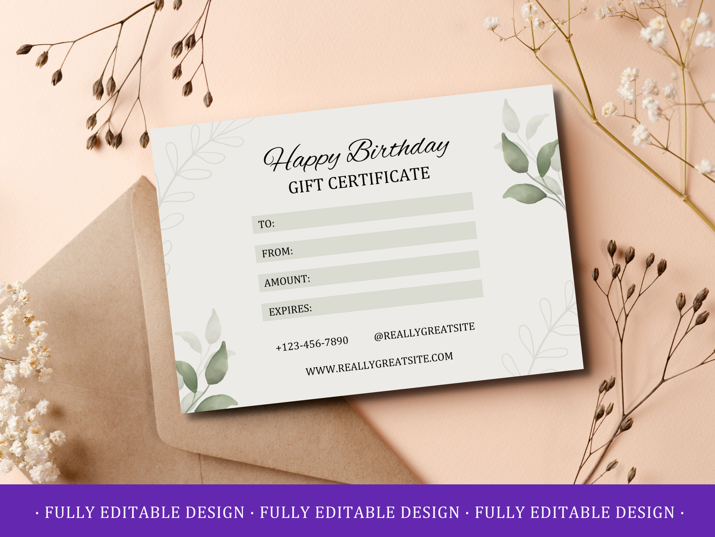 5 Birthday Gift Certificates Templates Canva Editable Gift Certificates Templates Happy Birthday Gift Vouchers Printable Certificates