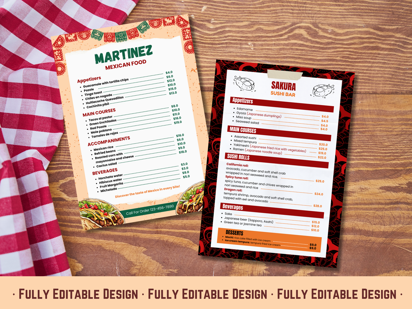 5 Editable Food Menu Templates Canva Editable Templates Delicious Food Restaurant Menu Template Set Restaurant