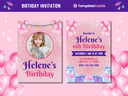 10 Birthday Invitation Templates Canva Editable Birthday Invitation Card Templates Kids Birthday Party Invitation Celebration