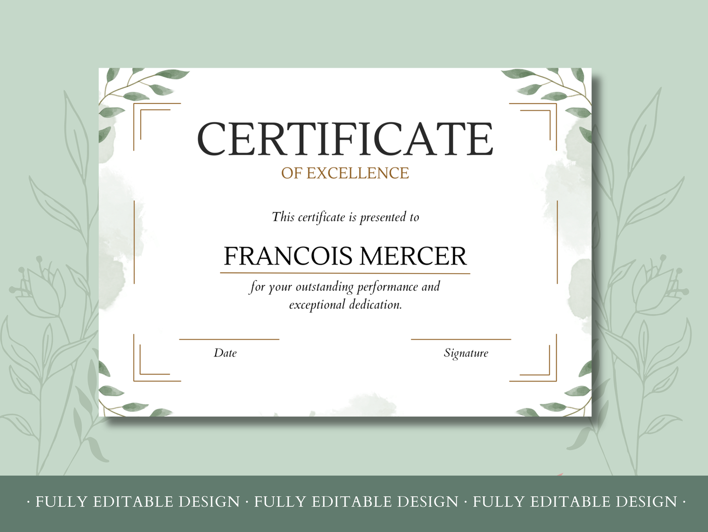 5 Organic Certificates Templates Canva Editable Certificates Templates appreciation Awards Certificates Excellence Award Certificates