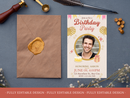 2 Animated Birthday Party Invitations Templates Canva Editable Birthday Templates Social Media Animated Birthday Invitations cards