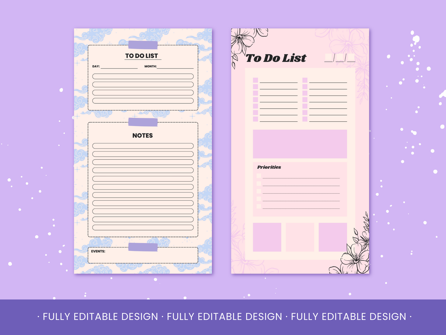 20 Multistyle To Do List Templates Canva Editable Daily Planner  Template Productivity Printable To Do List organizer