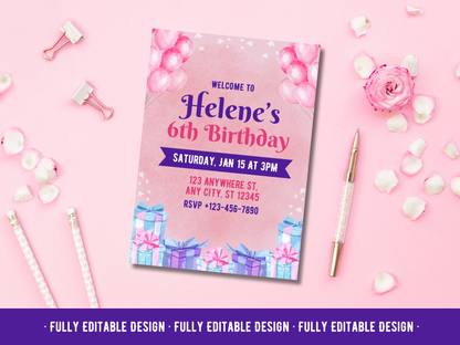 10 Birthday Invitation Templates Canva Editable Birthday Invitation Card Templates Kids Birthday Party Invitation Celebration