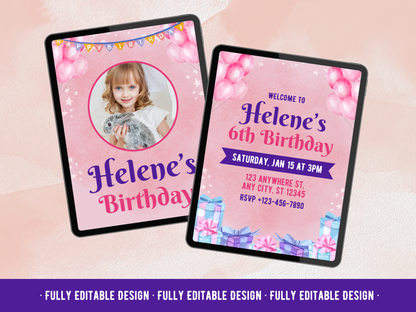 10 Birthday Invitation Templates Canva Editable Birthday Invitation Card Templates Kids Birthday Party Invitation Celebration