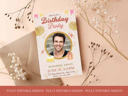 2 Animated Birthday Party Invitations Templates Canva Editable Birthday Templates Social Media Animated Birthday Invitations cards