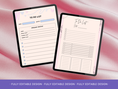 20 Multistyle To Do List Templates Canva Editable Daily Planner  Template Productivity Printable To Do List organizer