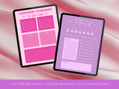 15 Aesthetic To Do List Templates Canva  Editable Template Daily Planner Productivity Template Planner Printable Tasks Checklists