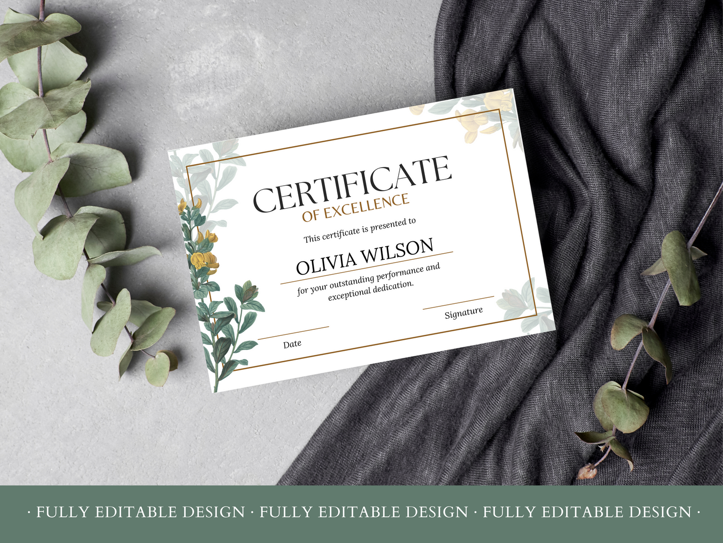 5 Organic Certificates Templates Canva Editable Certificates Templates appreciation Awards Certificates Excellence Award Certificates