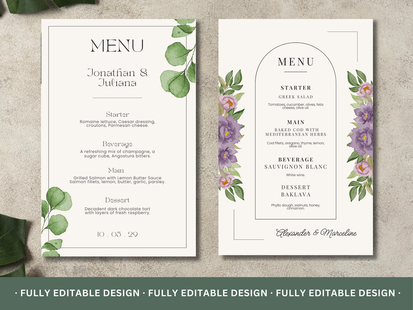 10 Elegant Wedding Menu Templates Canva Editable Wedding Menu Templates Marriage Menu Elegant Templates Wedding Food Menu