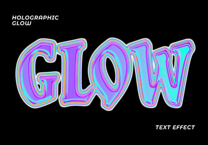 Holographic Glow Text Effect