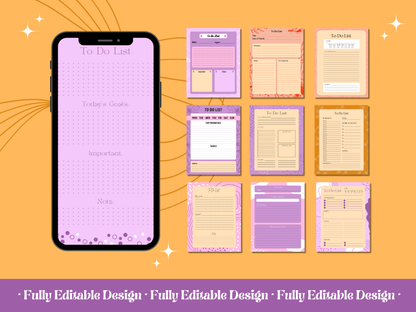 10 Organic To Do List Planners Canva  Editable Template Daily Planner Productivity Template Planner Printable Tasks Checklist